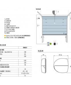 Nice Seksiyonel Kapı Motoru, Spin Bus 22 KCE Kit