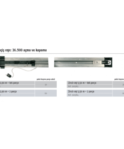 Somfy Seksiyonel Kapı Motoru Rayı – Zincirli Ray 3,50 Mt, İki Parça