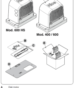Nice Robus 600 Kit, Bağlantı Parçaları